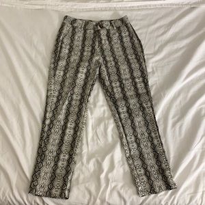 Faux leather snakeskin pants- worn once